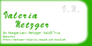 valeria metzger business card